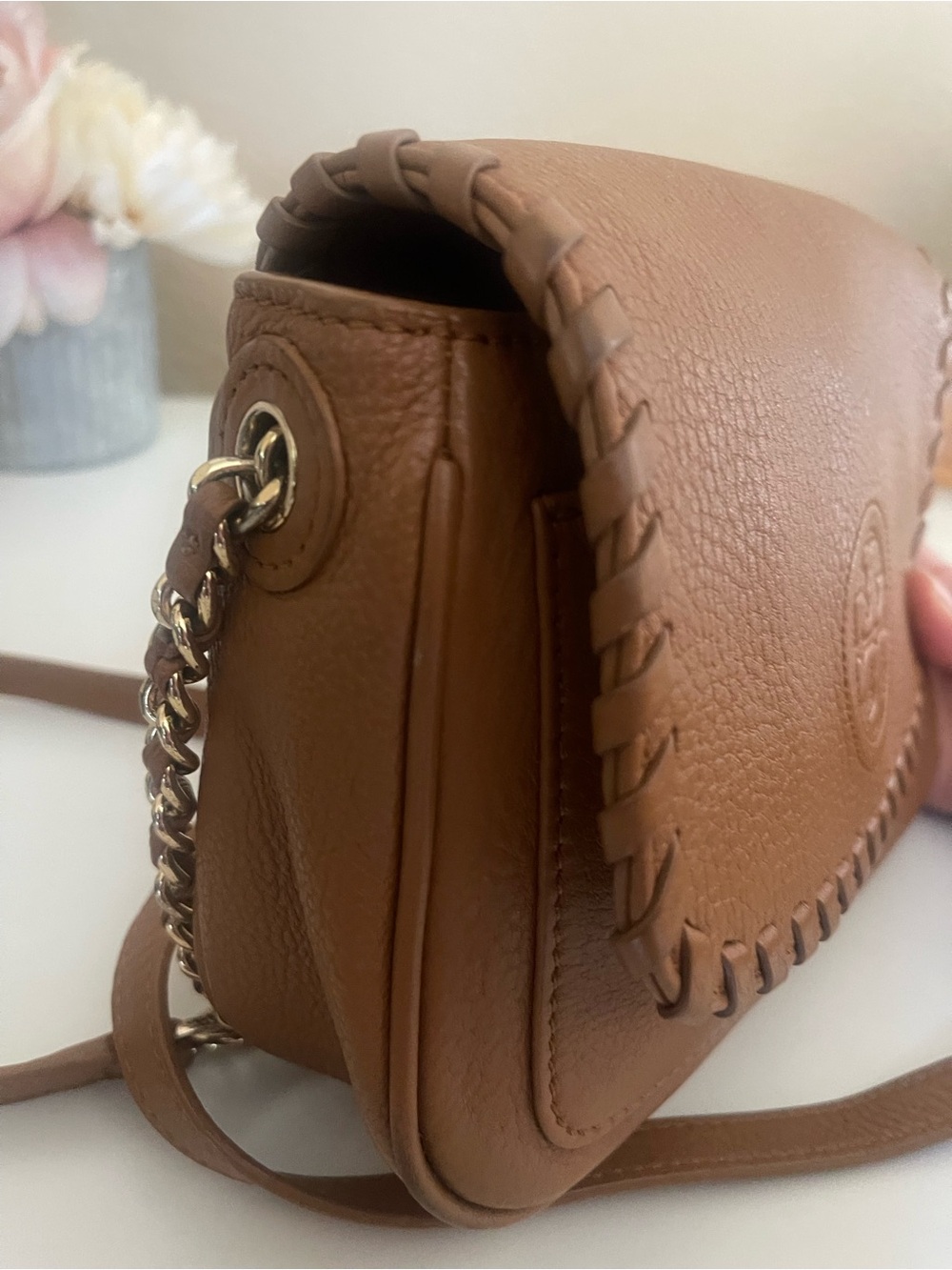 Tory Burch Saddle Brown Leather  Crossbody - Picture 7 of 16